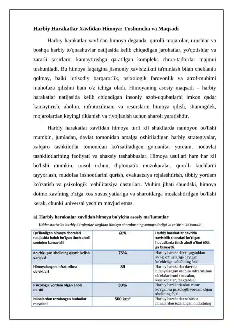 Harbiy harakatlar xavfidan himoya: Asosiy tushunchalar va xavf turlari 4