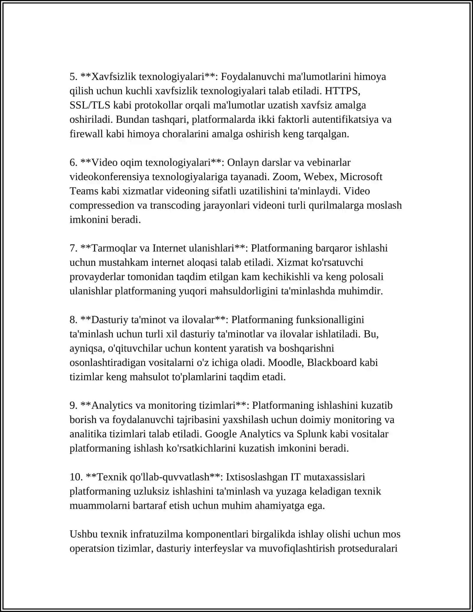 ELEKTRON TA'LIM PLOTFORMALARINI RIVOJLANTIRISH 4