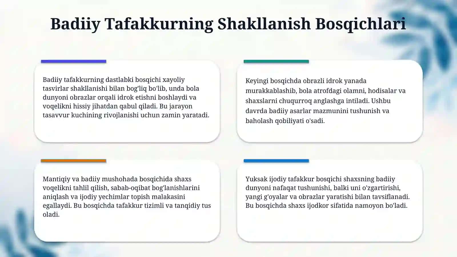 Manaviyatning yuksalishida badiiy ong va tafakkur 4