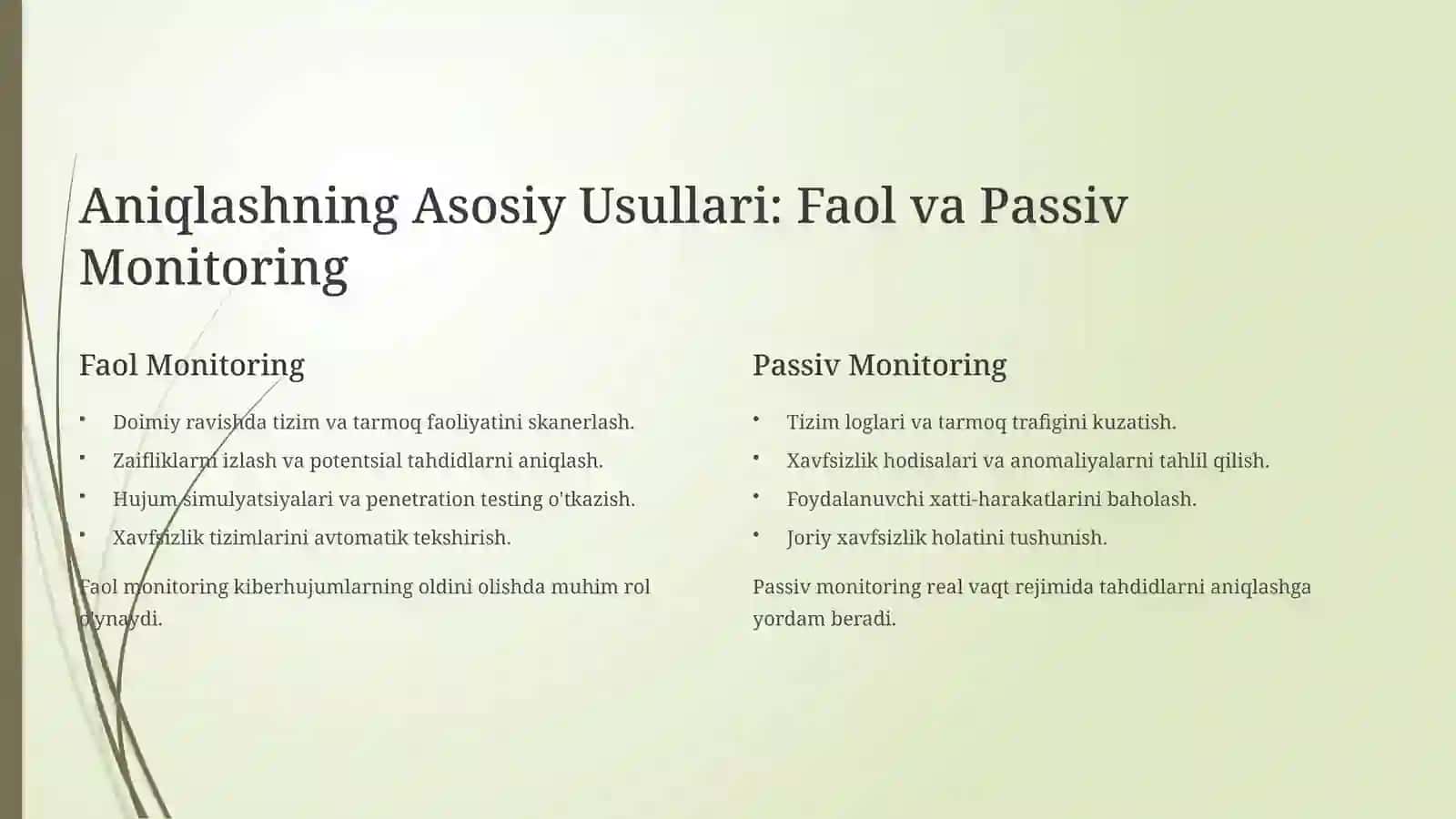 Axborot Tizimlari va Resurslaridan Ruxsatsiz Foydalanishlarni Aniqlash Uslubiyati 4