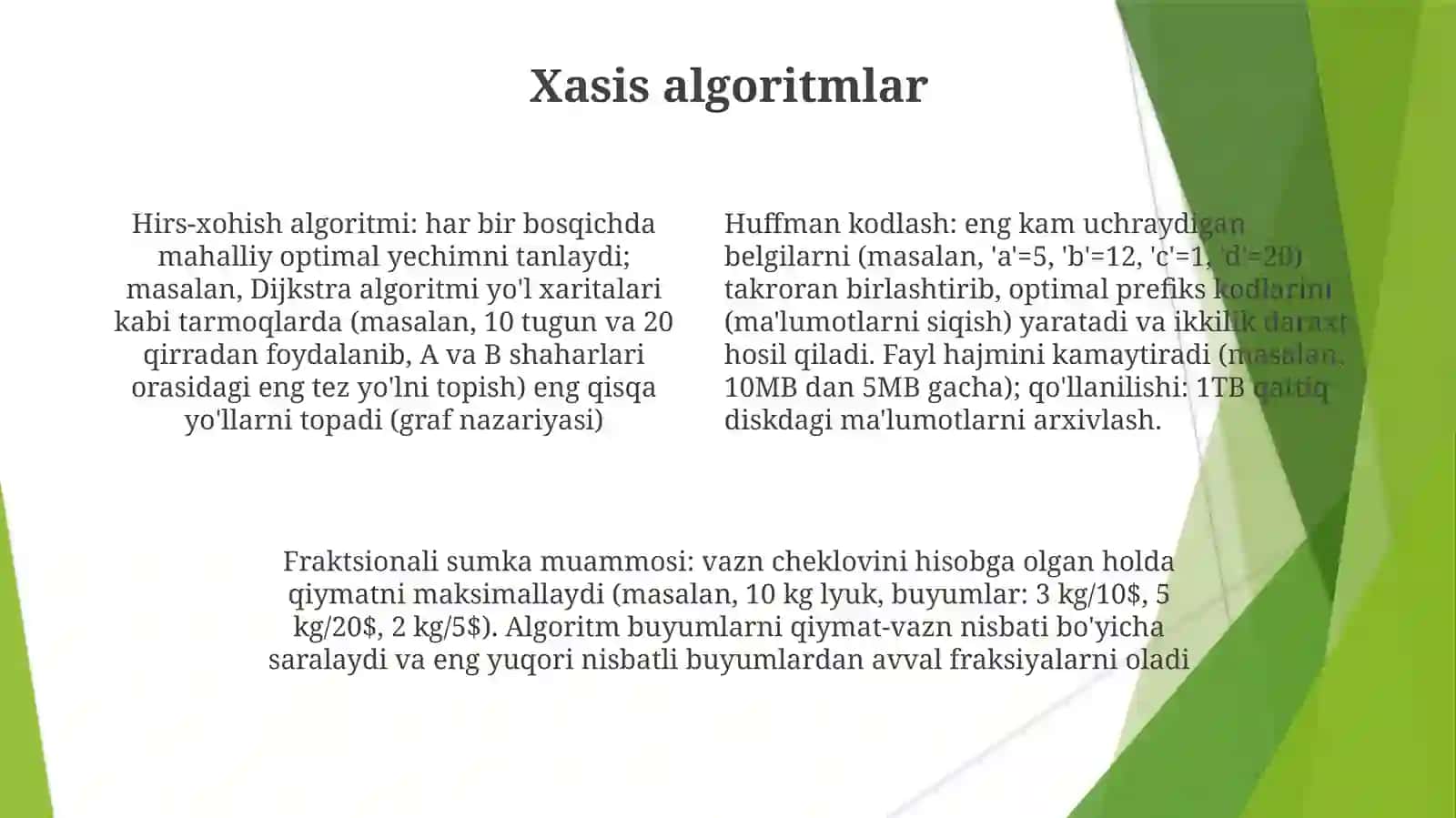 Algoritmlarning umumiy koʻrinishi 4