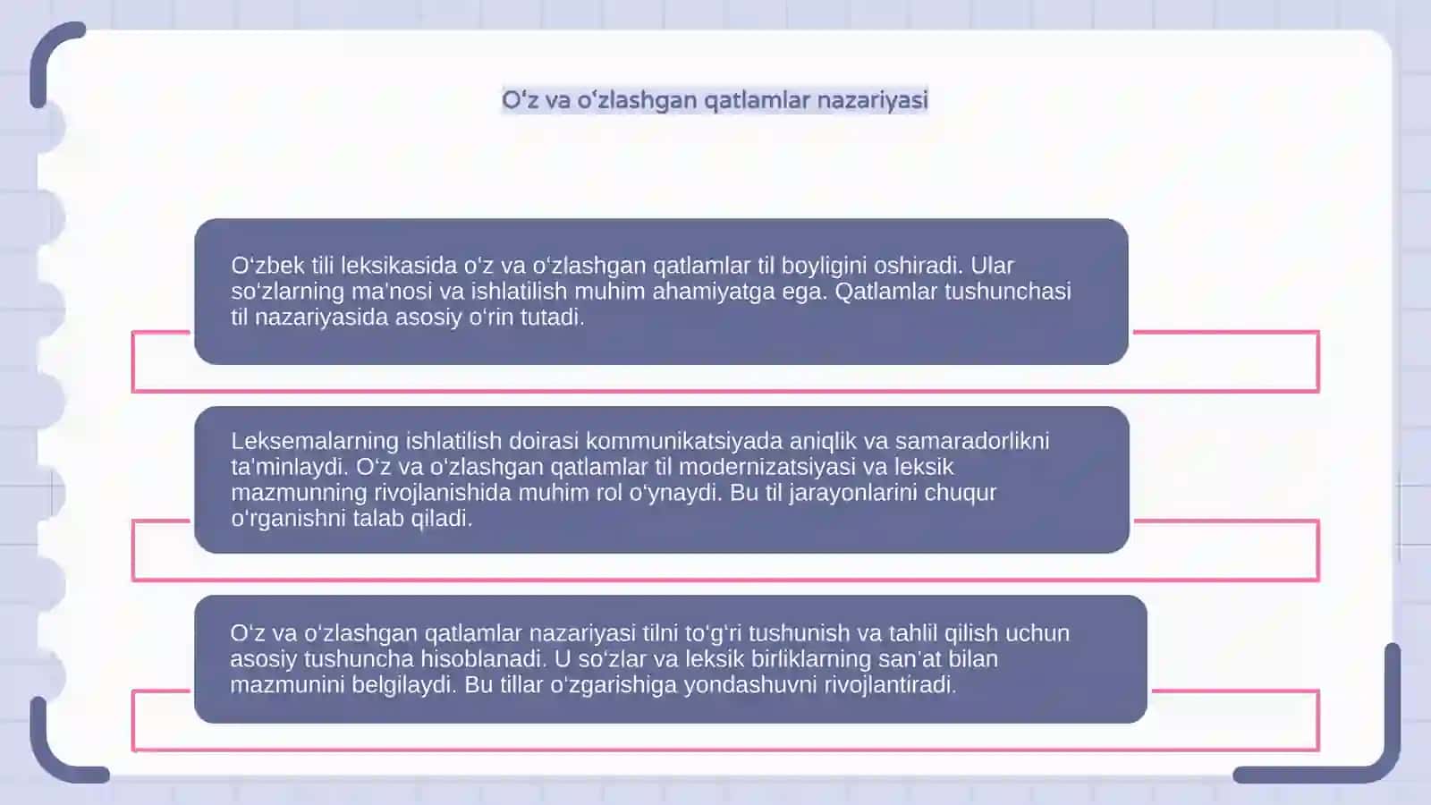 O'zbek tilining leksikasiga kirish 4