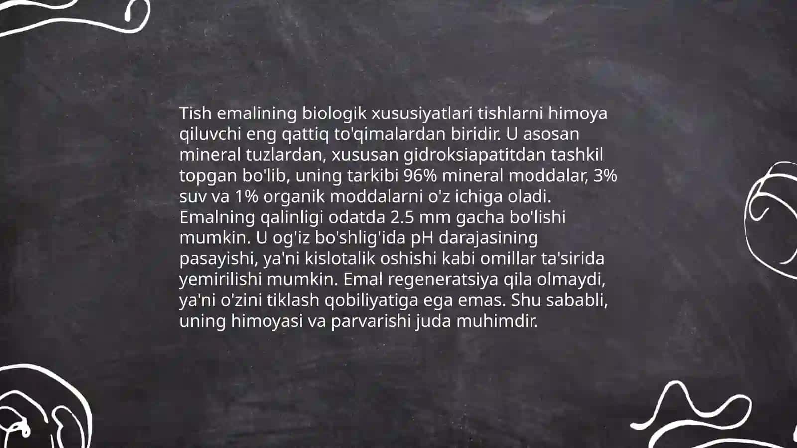 Tish qattiq to'qimalarini charxlash tamoyillari 4