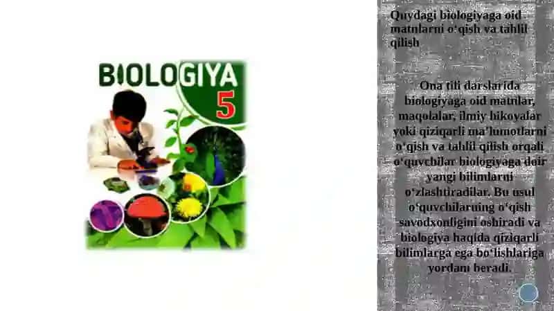 Ona tili biologiya integratsiyasi 4
