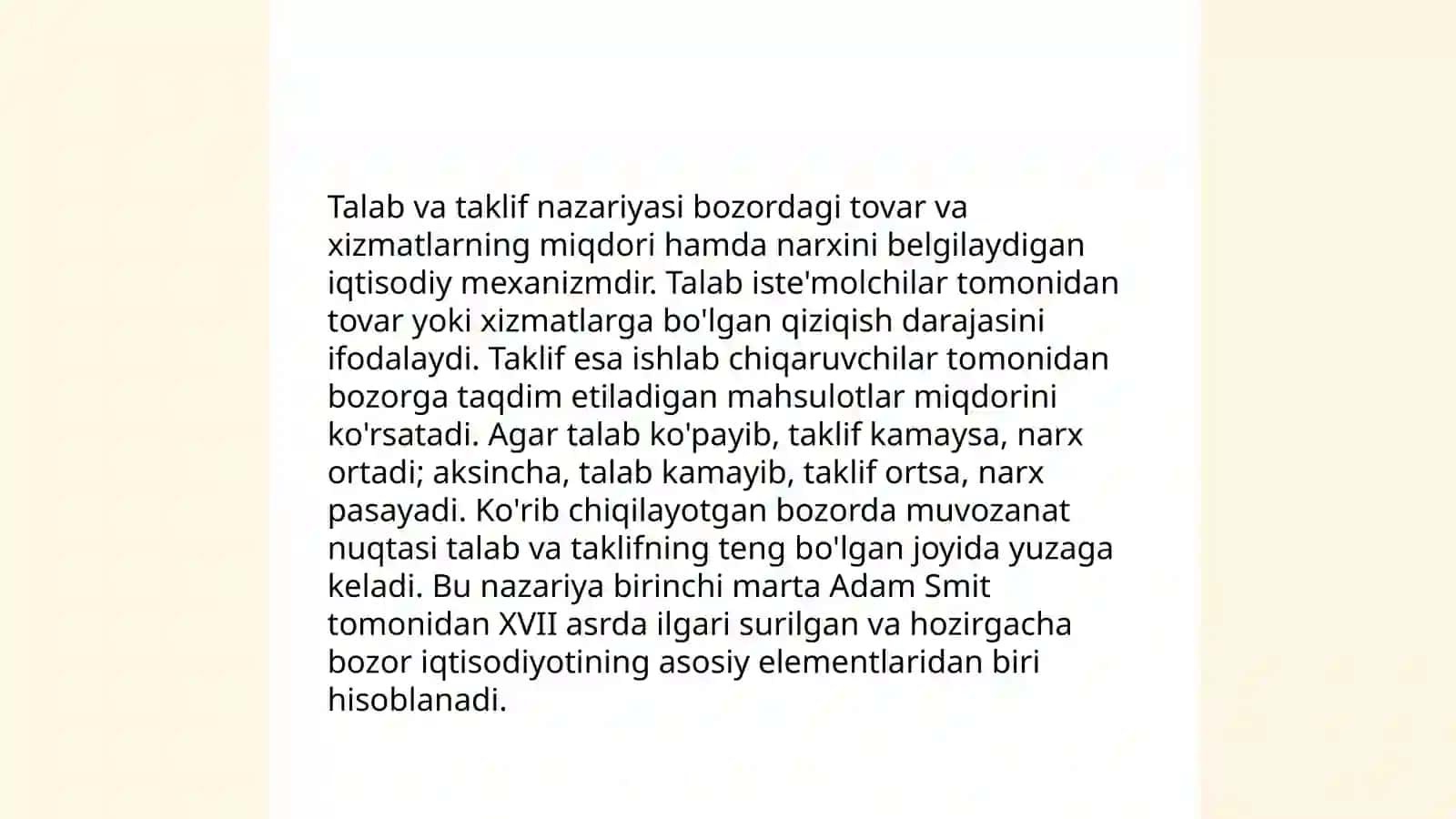 Bozor muvozanati modellari 4