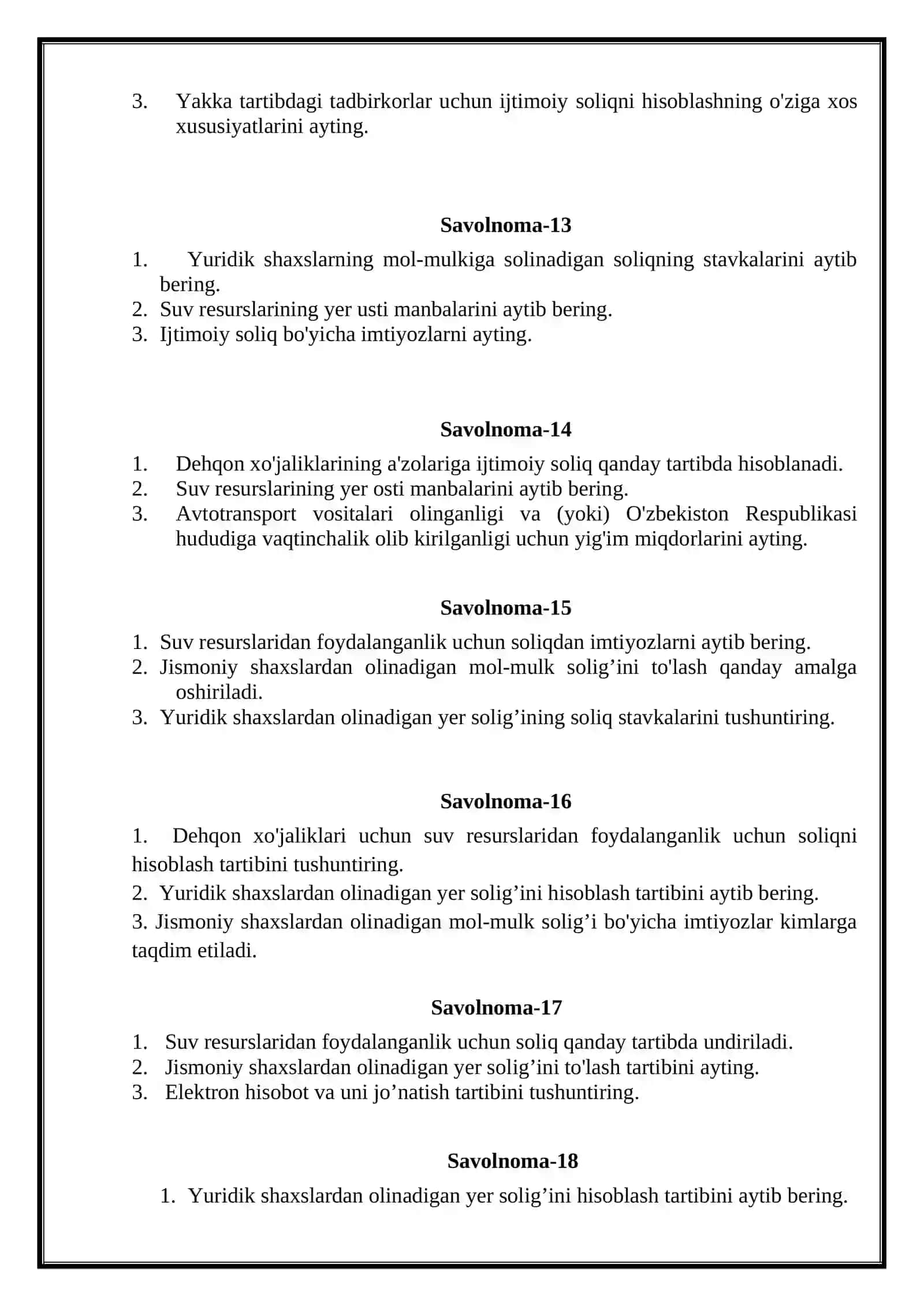"SOLIQLAR VA SOLIQQA TORTISH" FANIDAN ORALIQ NAZORAT VARIANTLARI 4