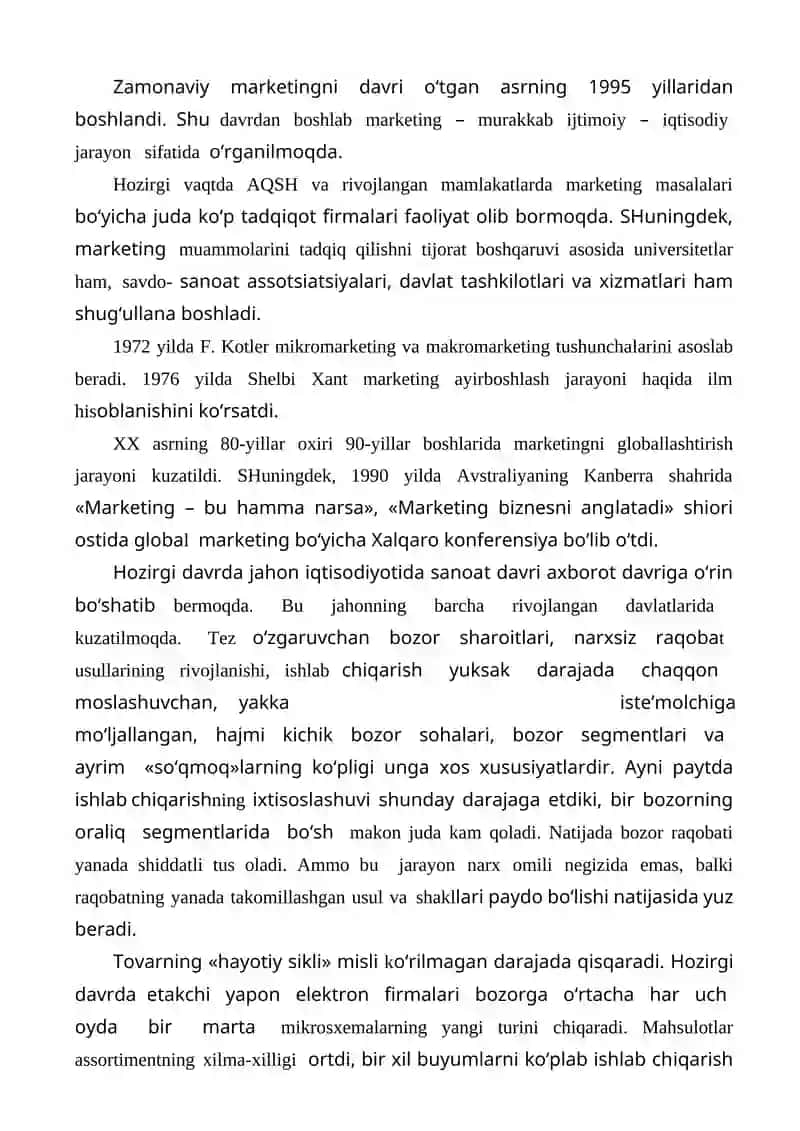 Marketingning vujudga kelishi va rivojlanishi 4