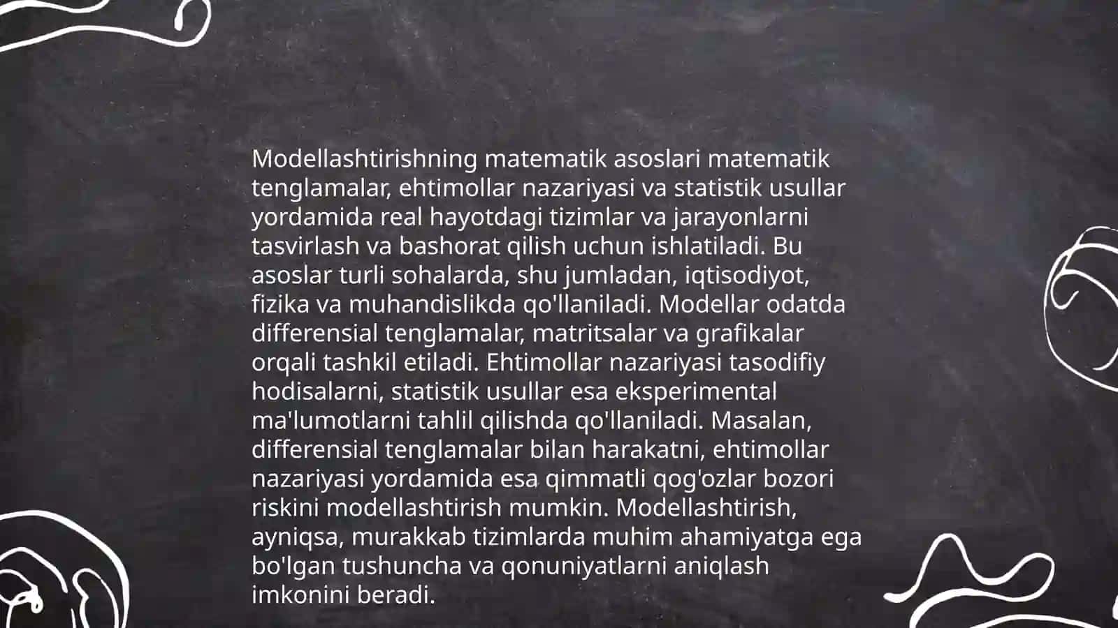 Modellashtirish nazaryasi aksiomalari. Modellarning va modellashtirishning turlari 4