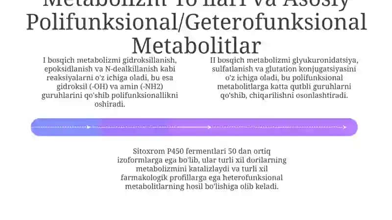 Poli va geterofunksiyanal birikmalar metobolitlar dori vositalari sifatida 4