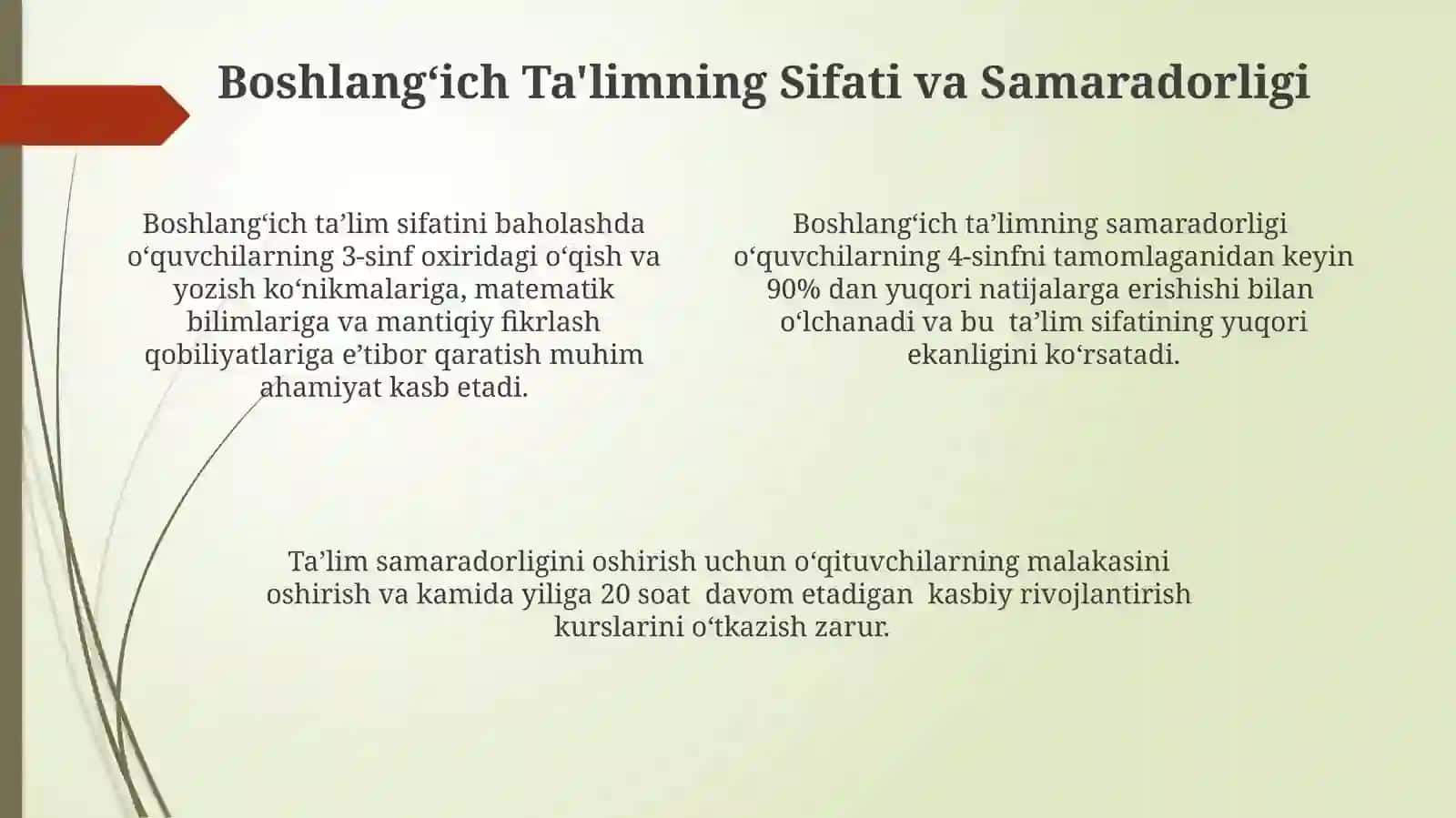 Davlat ta'lim standarti (boshlang'ich ta'limning mohiyati va mazmuni) 4