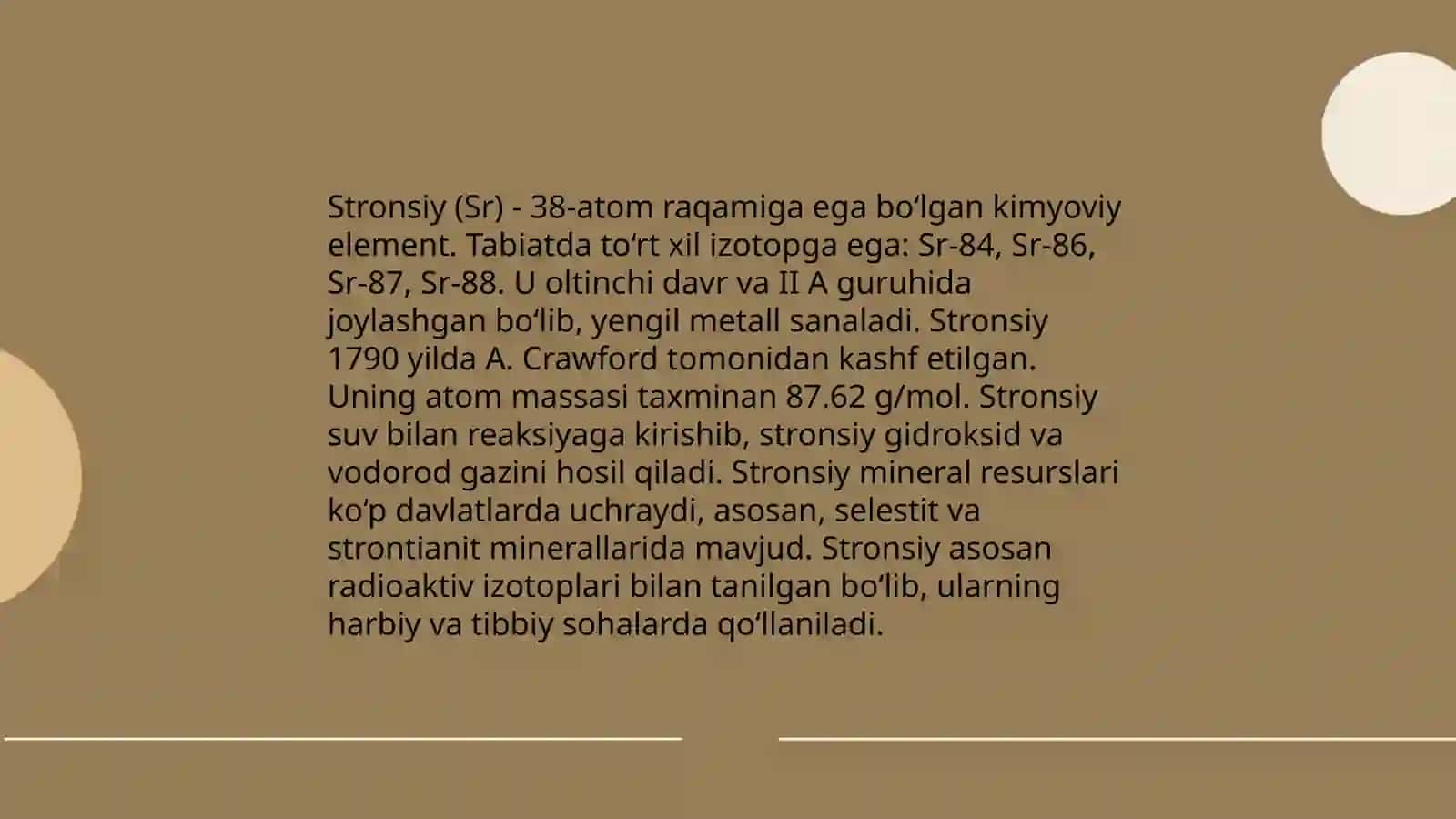 II A guruh elementlari (Ca, Sr, Ba misolida) 4