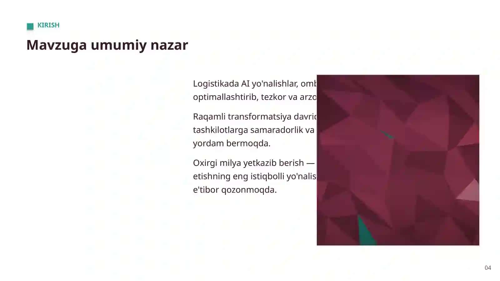 Oxirgi milya yetkazib berish: imkoniyat va yechimlar 4