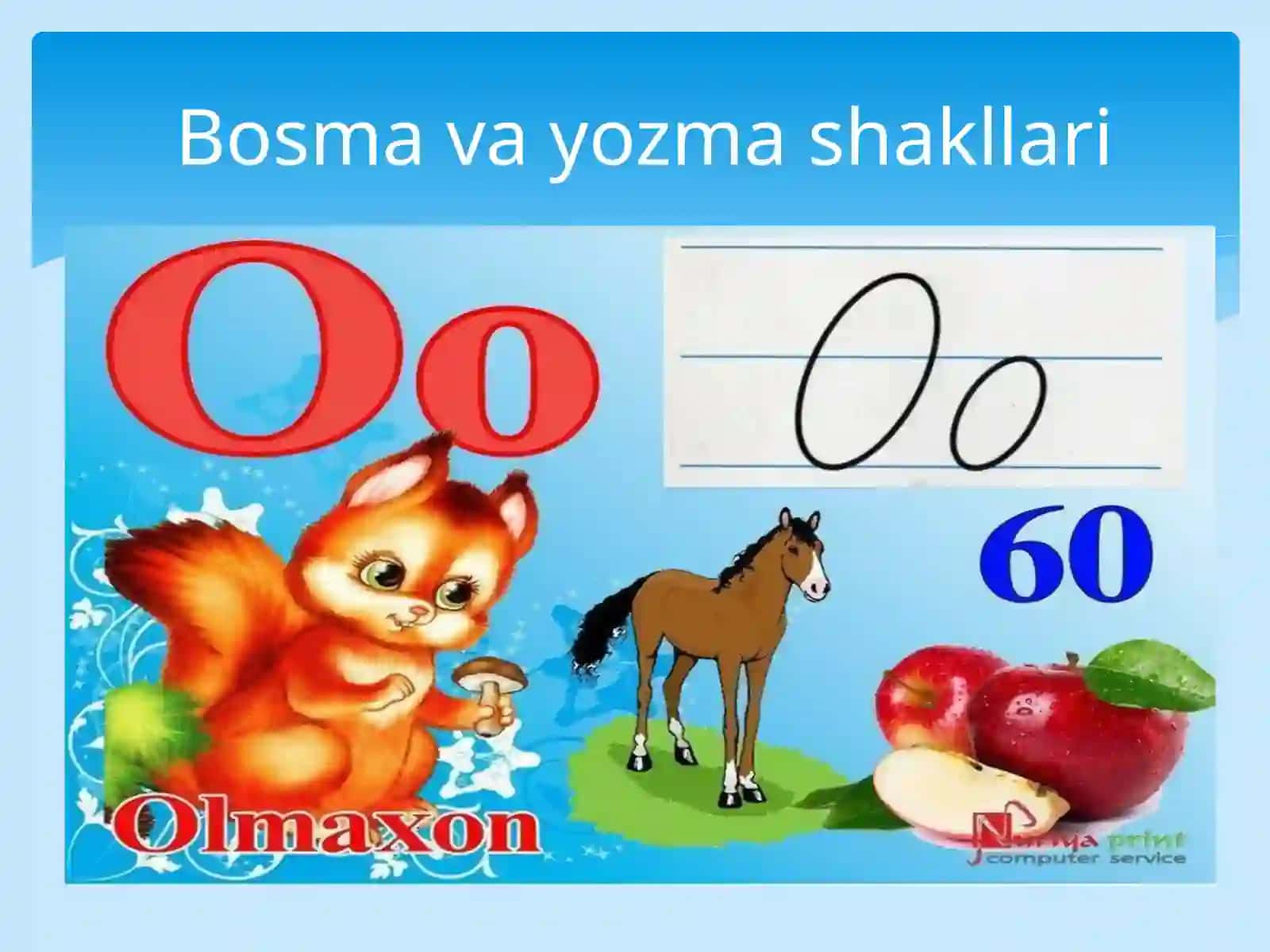 O    tovush va Oʻq harfi 4