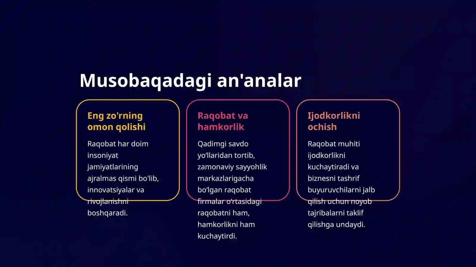 Turistik firmalarda raqobat an’analari 4