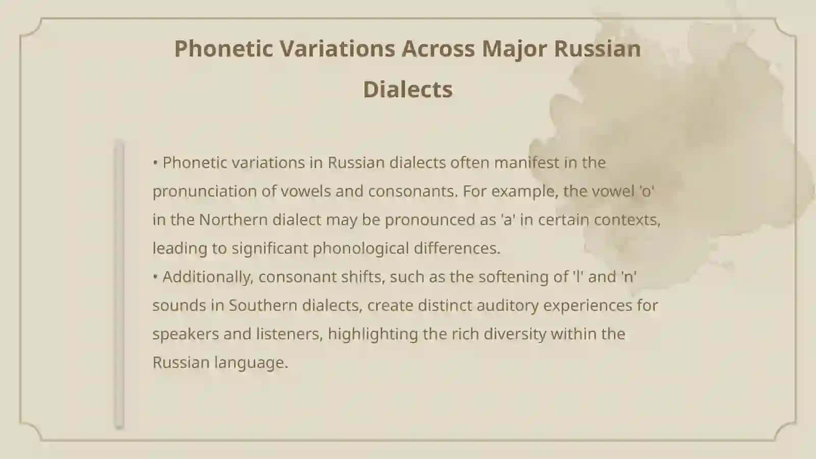 The influence of regional dialects on Russian pronunciation 4