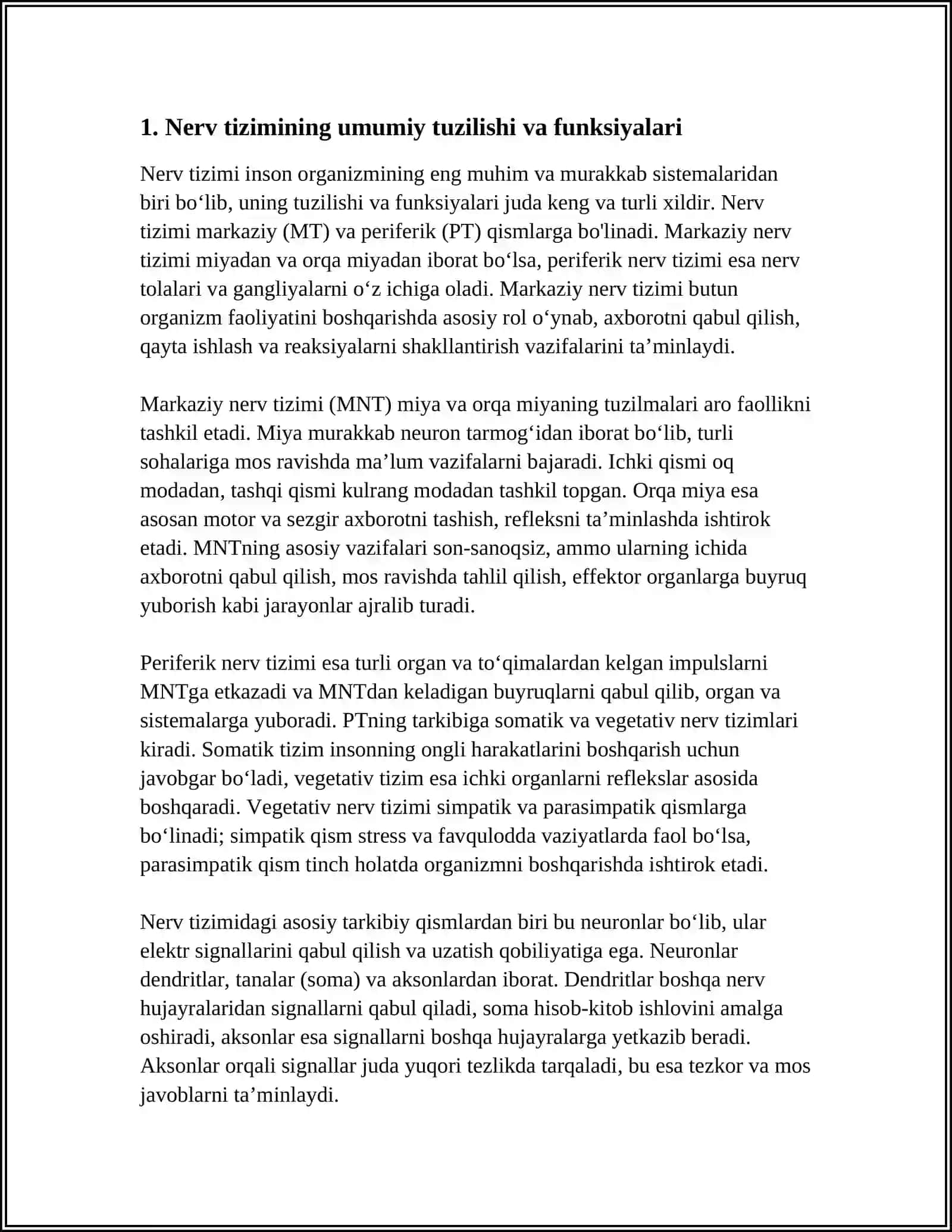 Nerv Sistemasi Haqida Umumiy Malumot 4