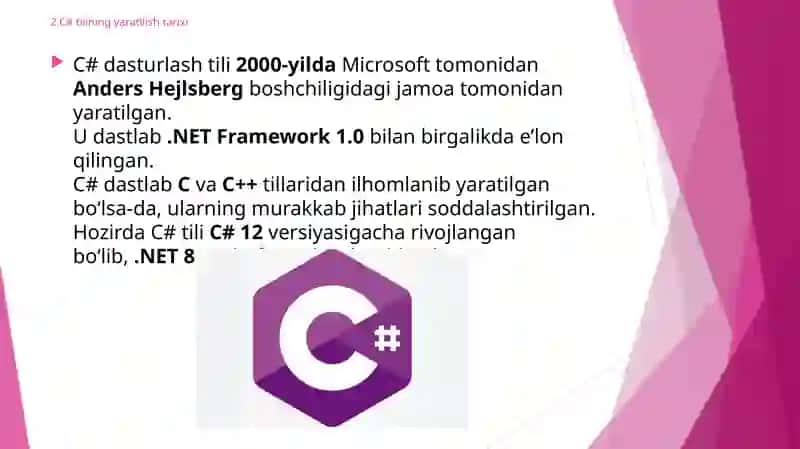 C# Dasturlash tili asoslari 4