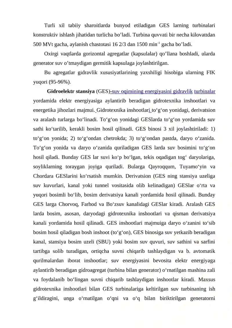 Gidro elektr stansiyasining ishlash prinsipi 4