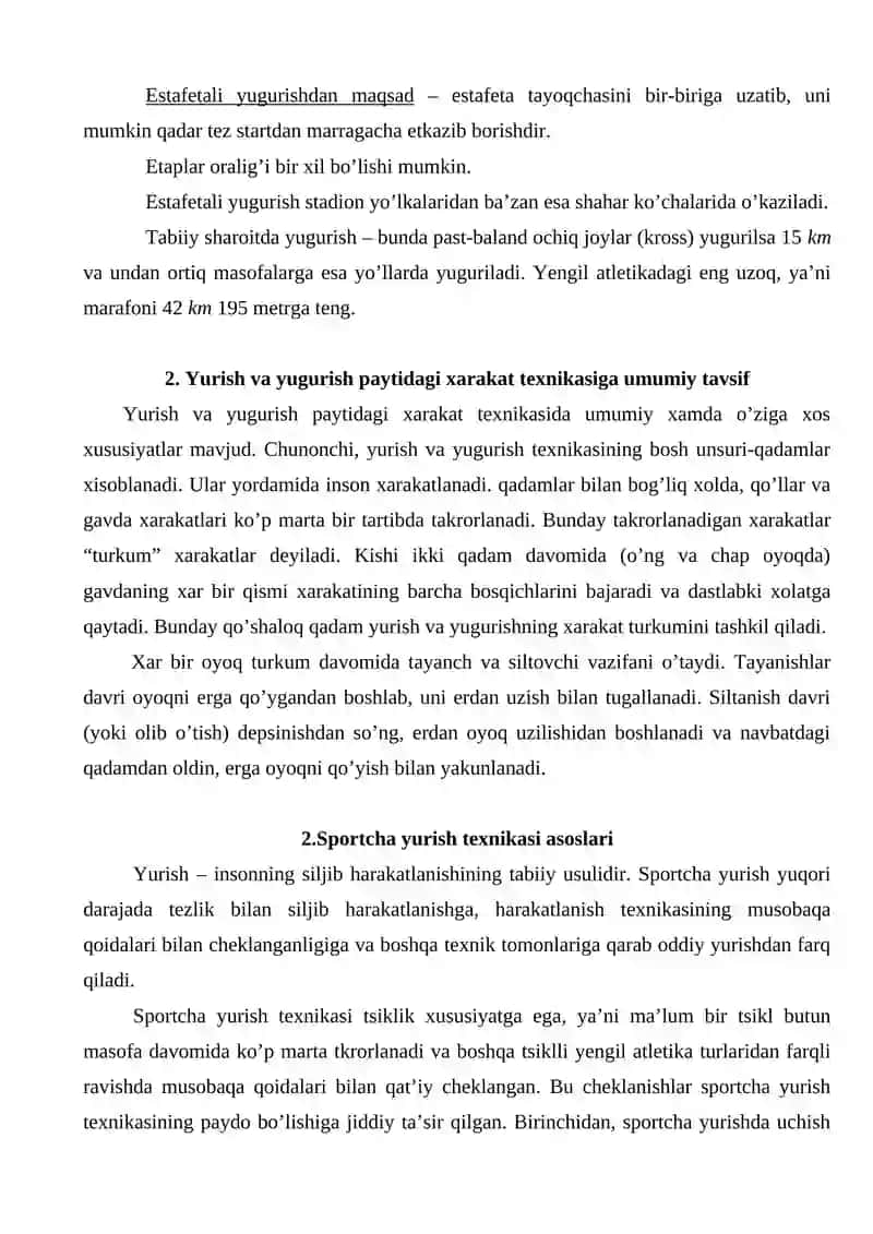 Yugurish texnikasi asoslari 4