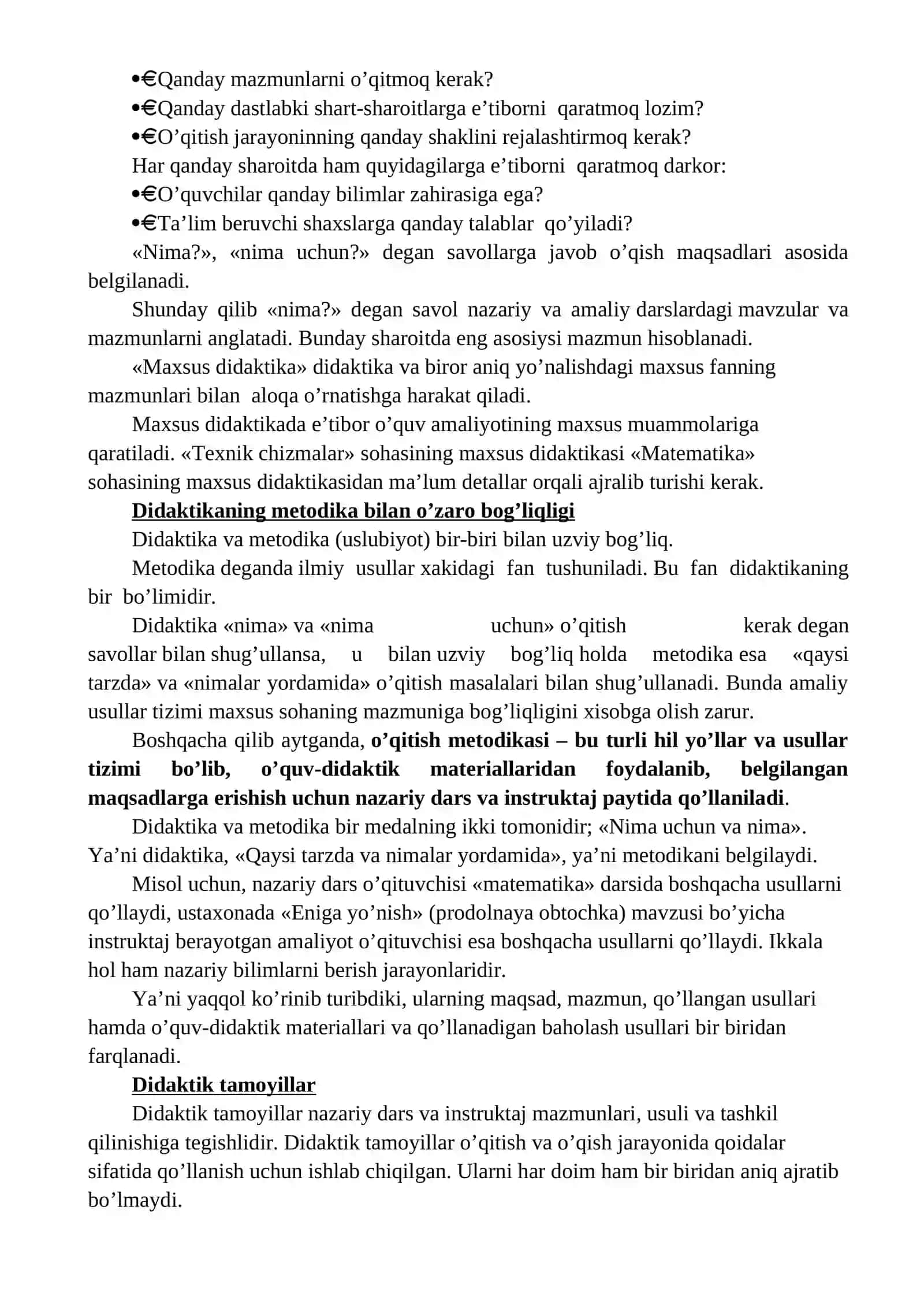 O'quv materiallarini didaktik jihatdan qayta ishlay olishni shakllantirish 4