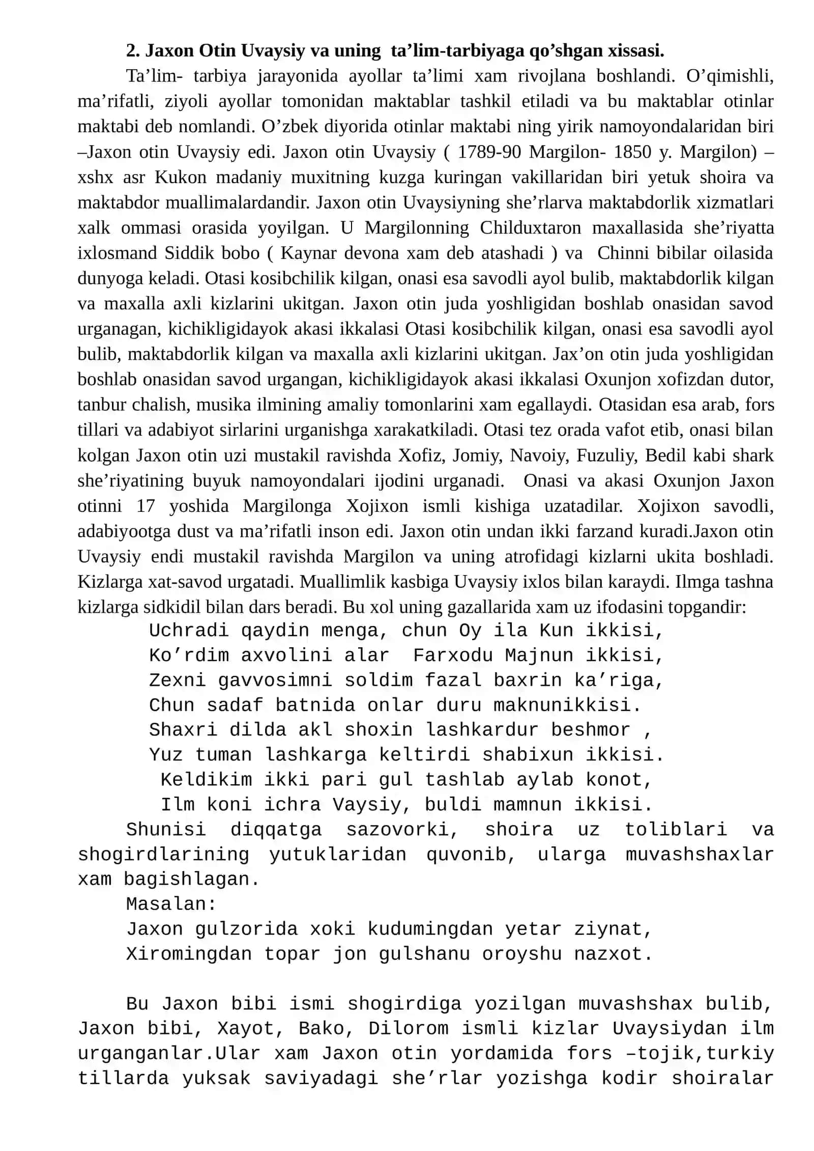 XVII-asrdan XIX-asrning yarmigacha tarbiya, maktab va pedagogik fikrlar rivoji 4