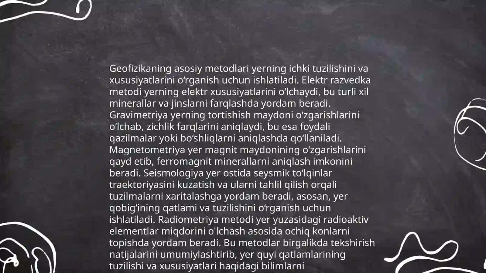 Geofizika asoslari va geokimyo fanining maqsadi va vazifalari 4