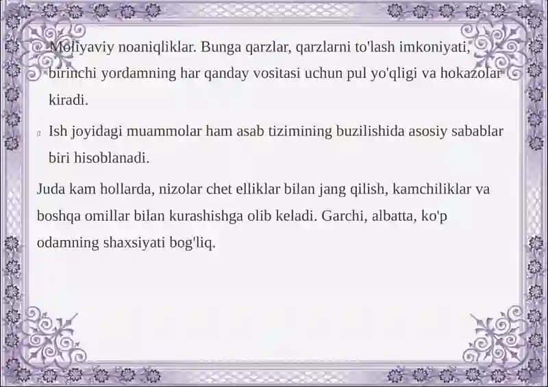 ASAB TIZIMINING (MIOPATIYALAR) NASLIY KASALLIKLARIDAVOLASH 4
