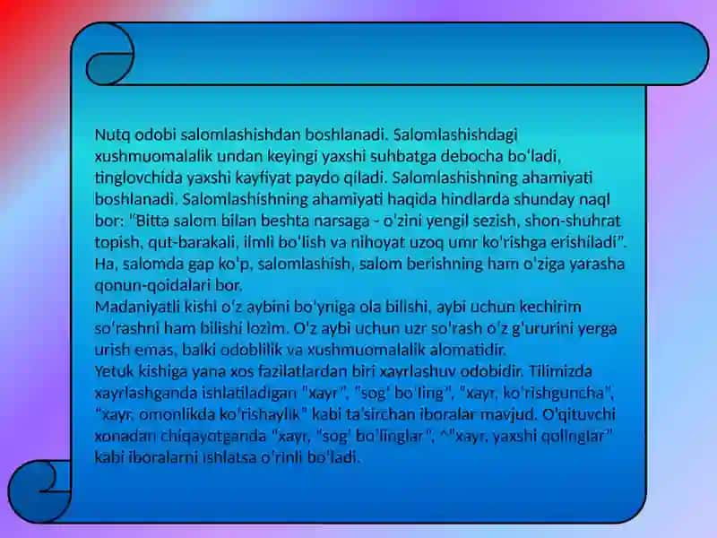 KASBIY MULOQOT ODOBI,GRAFIKLI ORGANAYZERLARYARATISH 4