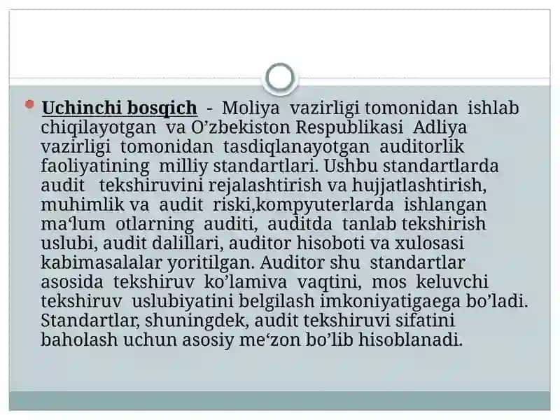 Auditorlik standartlarining ahamiyati va maqsadi 4