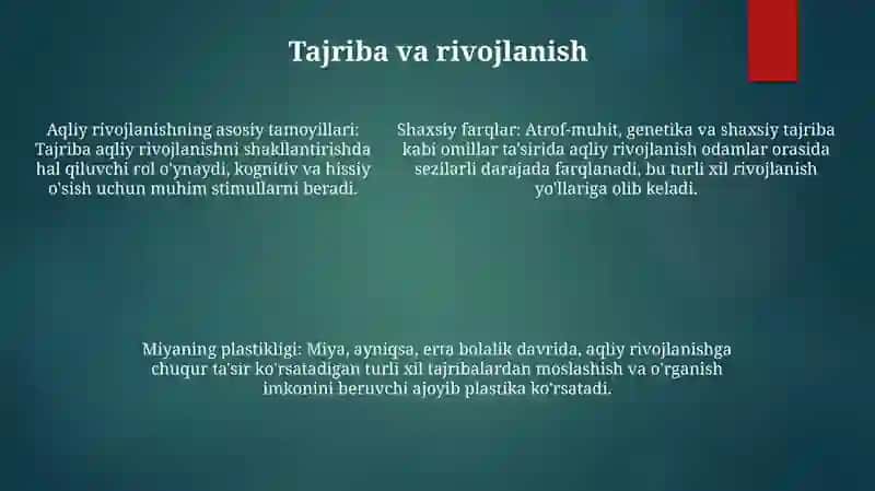 Psixik Rivojlanishning Asosiy Qonuniyatlari 4