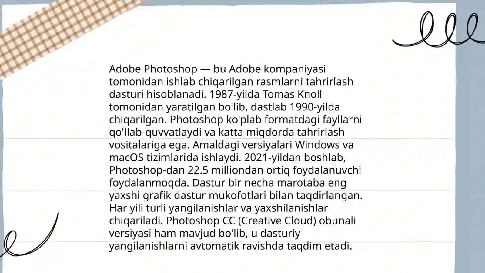 Infografika jaratılıwda paydalanılatuǵın programmalıq támiynatlar menen tanısıw 4
