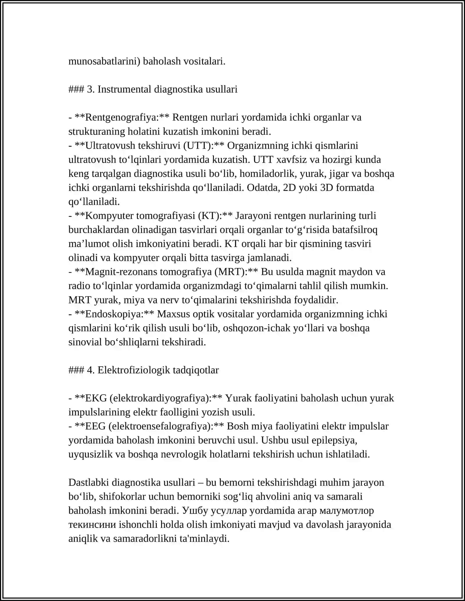 DIQATNI DIAGNOSTIKA QILISH METODLARI 4
