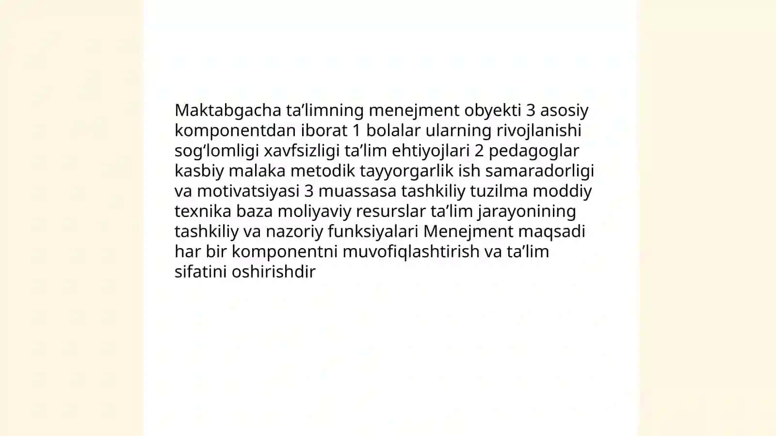Maktabgacha talimda menejment fanining predmeti va obyekti 4