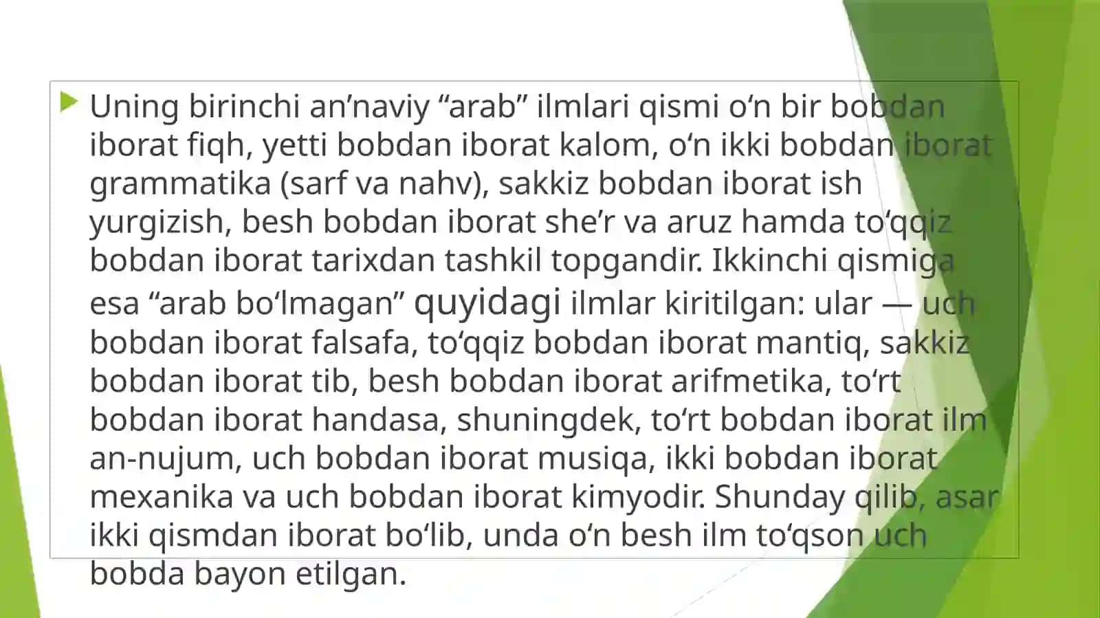Abu Abdulloh al-Xorazmiy va Ahmad al-Marvaziylarning hayoti va faoliyati 4