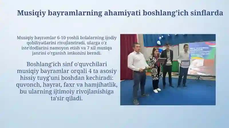 Musiqiy bayramlar tashkil etish 4