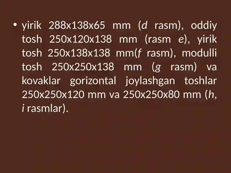 Qurilishda qo’llaniladigan keramik materiallar va buyumlar 4