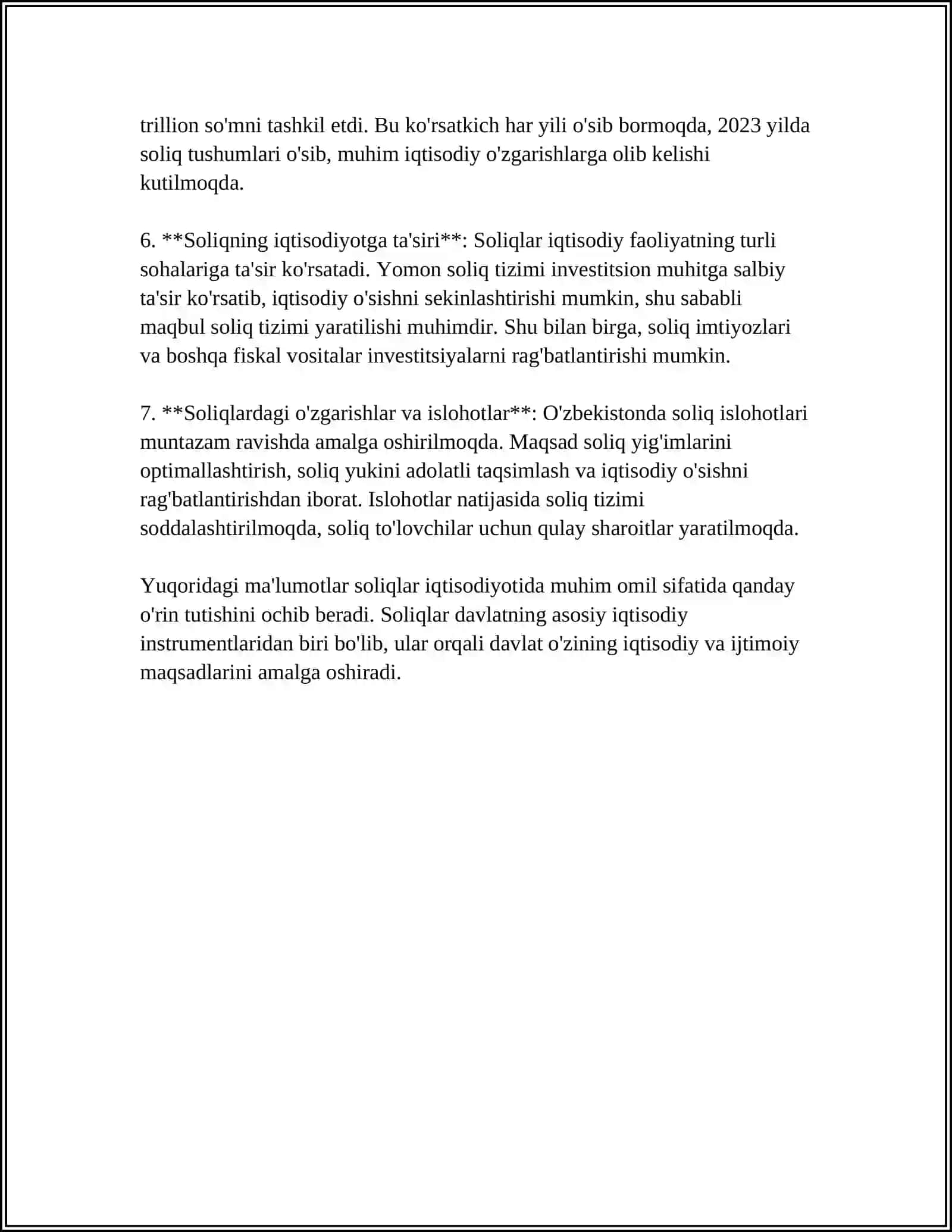 SOLIQLARNING IQTISODIY MOHIYATI,ZARURLIGI VA FUNKSIYALARI 4