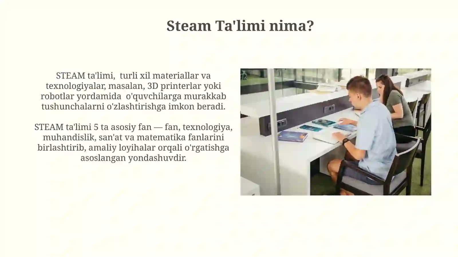Steam Ta'limi: Boshlang'ich Sinf Texnologiya Darslarida Qo'llanilishi 4