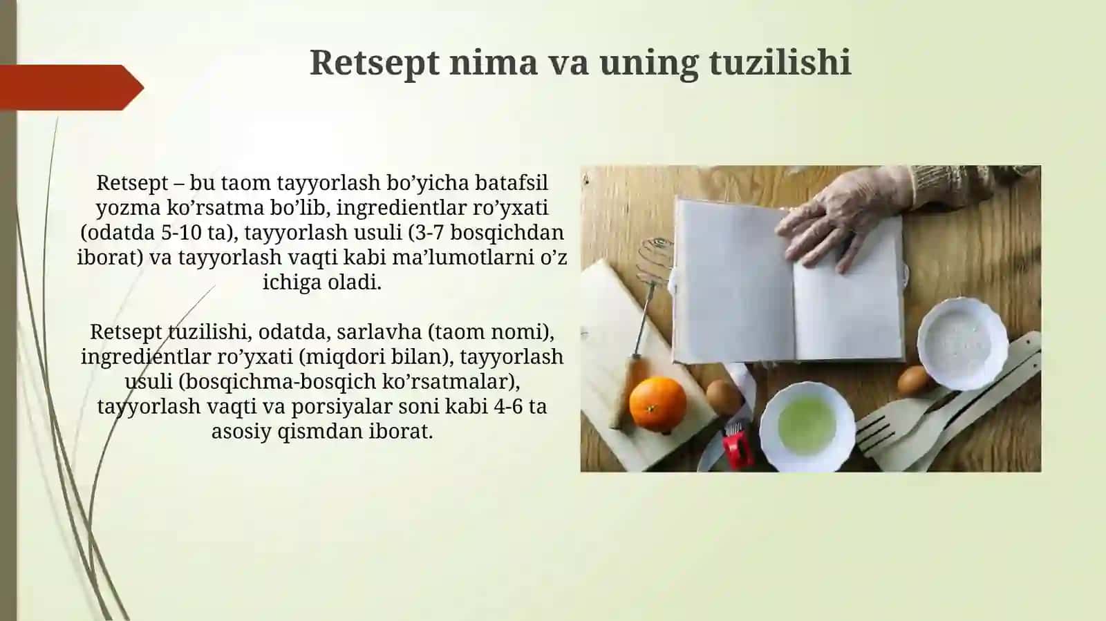Retsept va uning tuzilishi 4