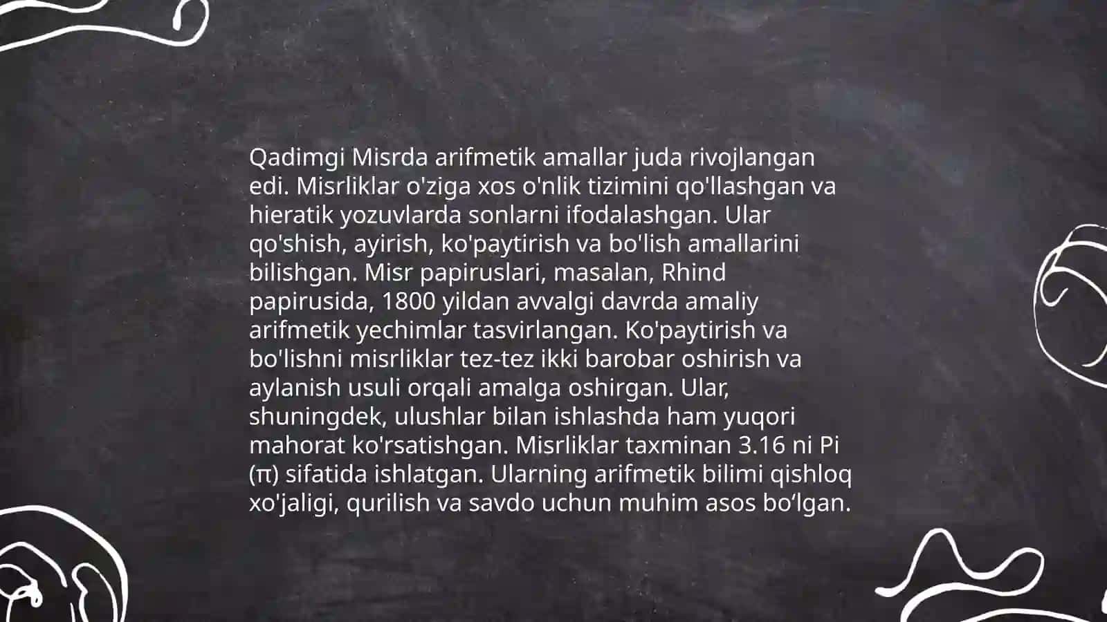 Arifmetik amallar mavzusida tarixiy materiallardan foydalanish 4