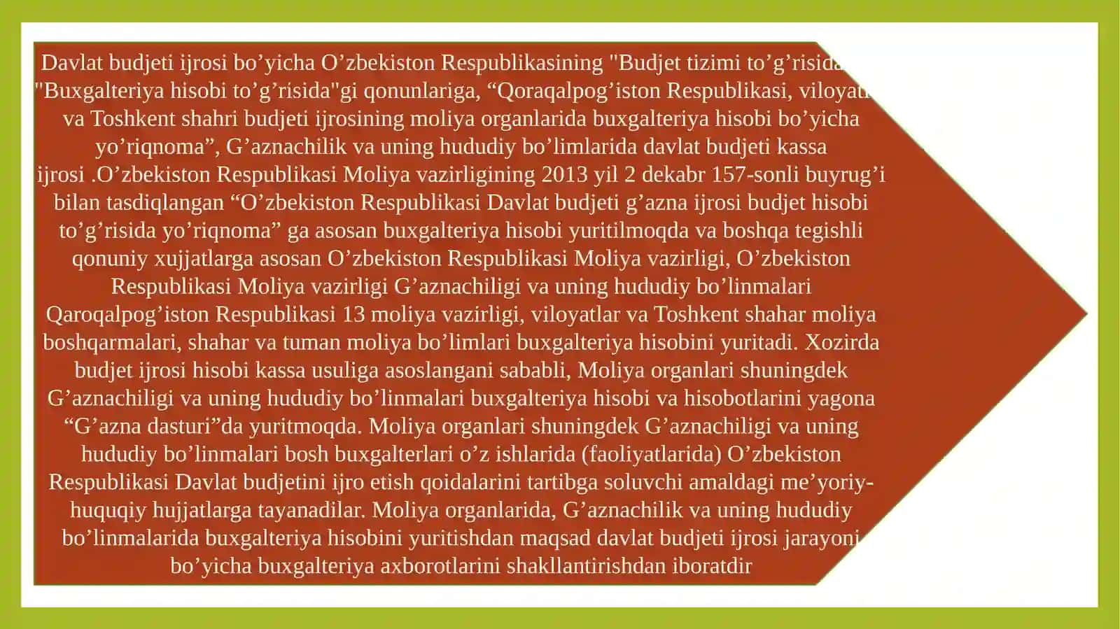 Budjet hisobi fanidan tayyorlagan taqdimoti 4