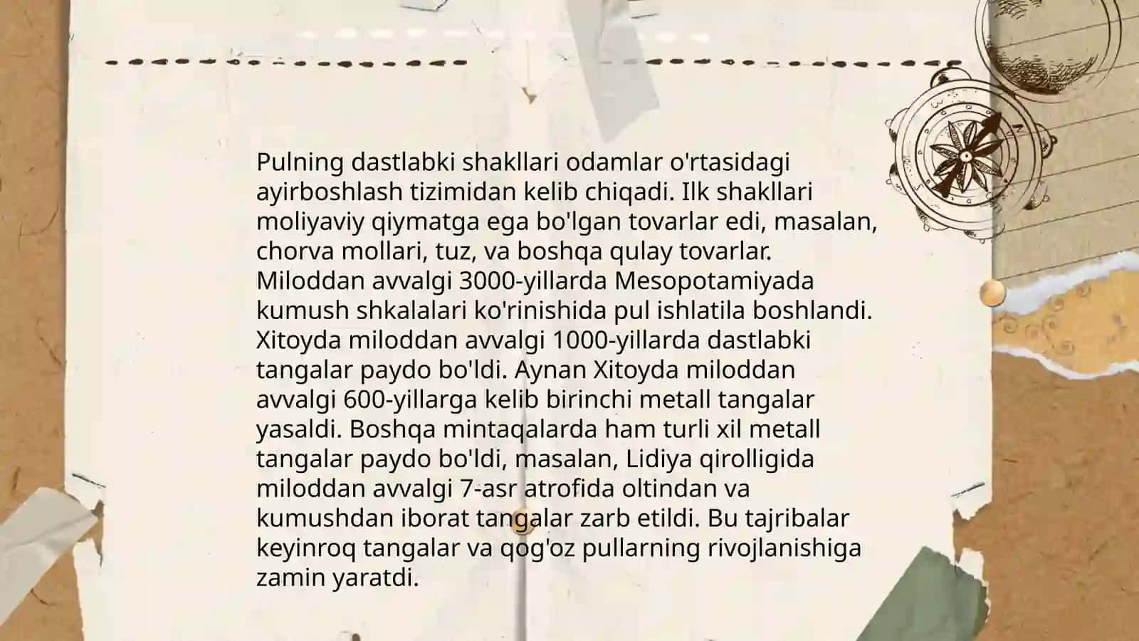 Pulni kelib chiqishi va mazmuni 4