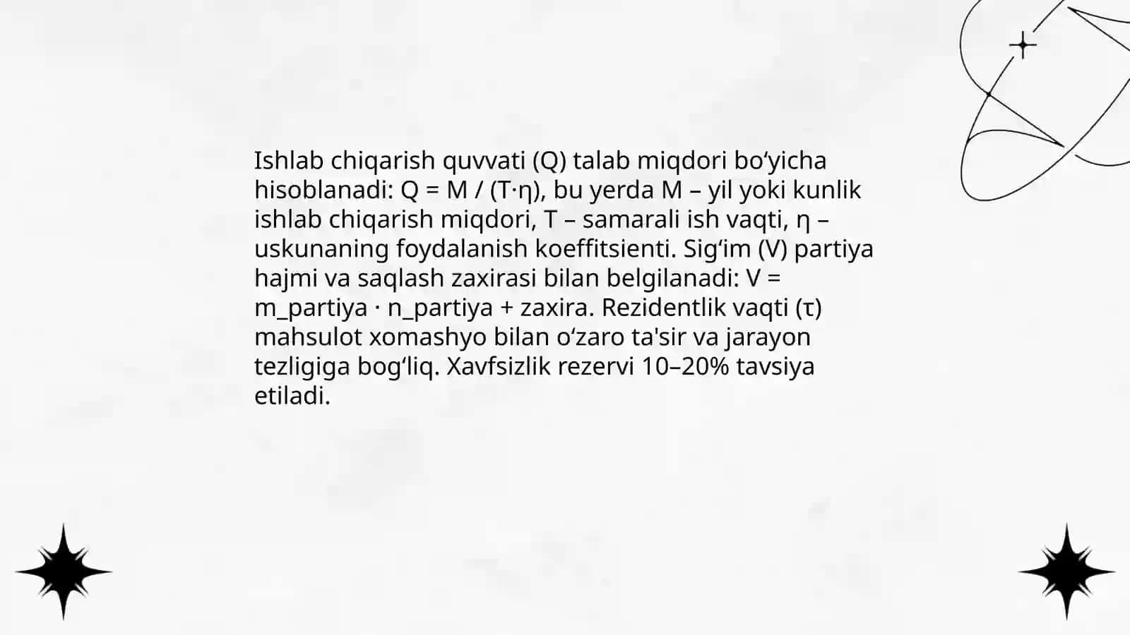 Asosig texnalogik uskunani tanlash va asoslash tamoyillari (Oziq-ovqat sanoatida) 4