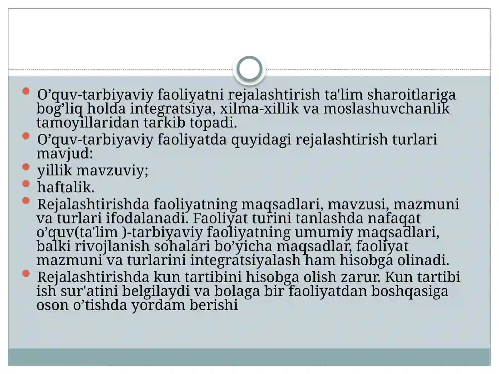 Tarbiyachining shaxsiy ish rejasi 4