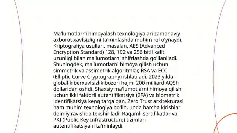 Axborot xavfsizligini taminlash usullari 4