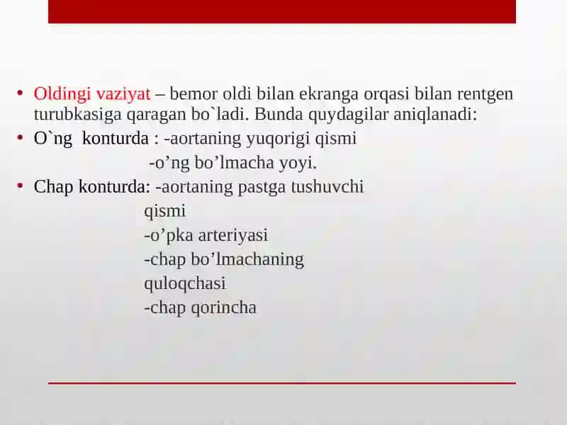 Yurak va yirik qon tomirlari tekshirishi 4