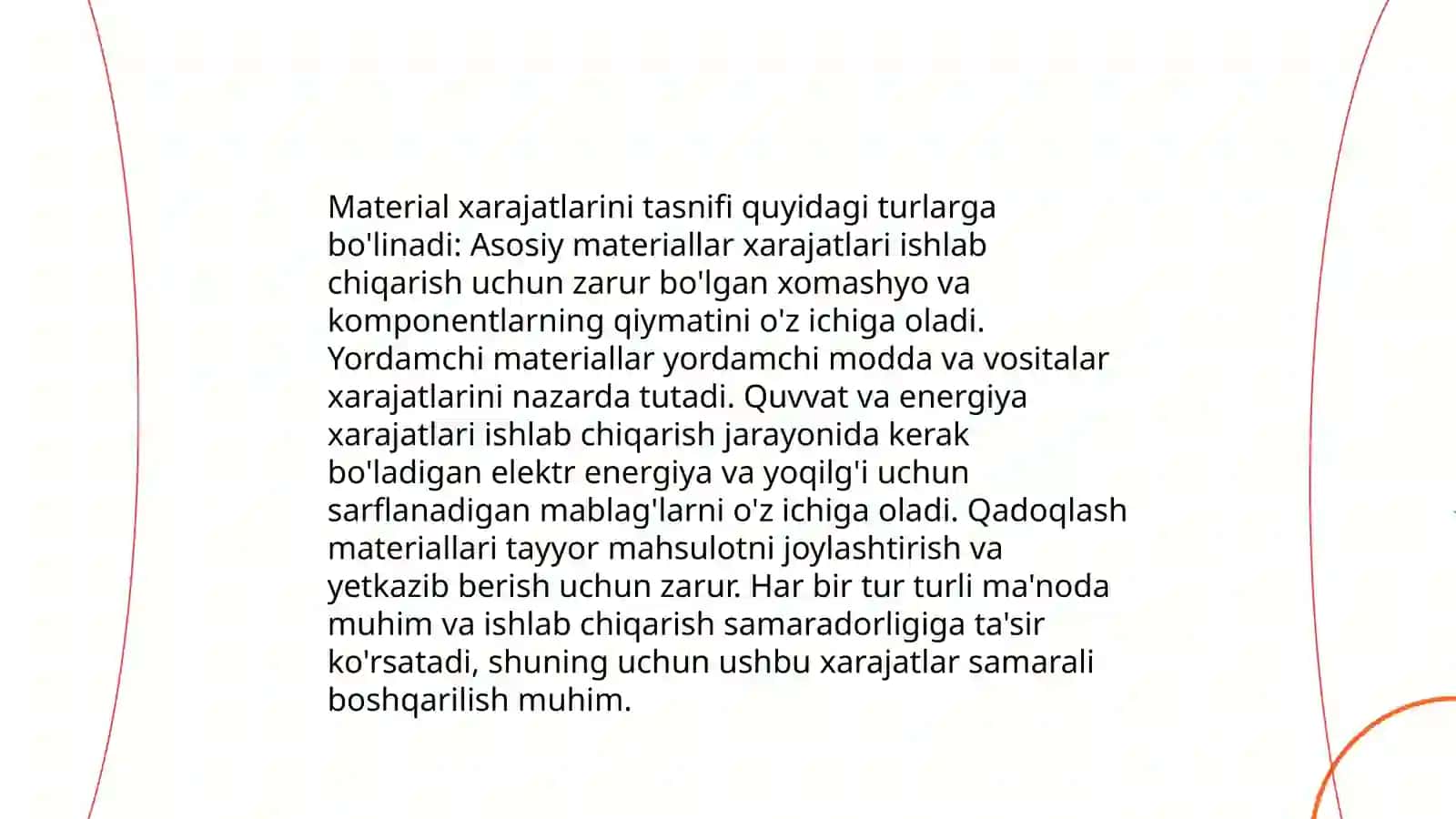 Material xarajatlarini hisobga olish usullari 4