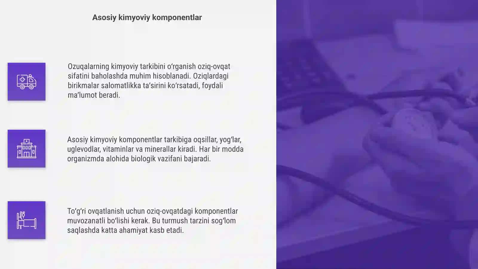 Ozuqalarning kimyoviy tarkibini oʻrganish 4