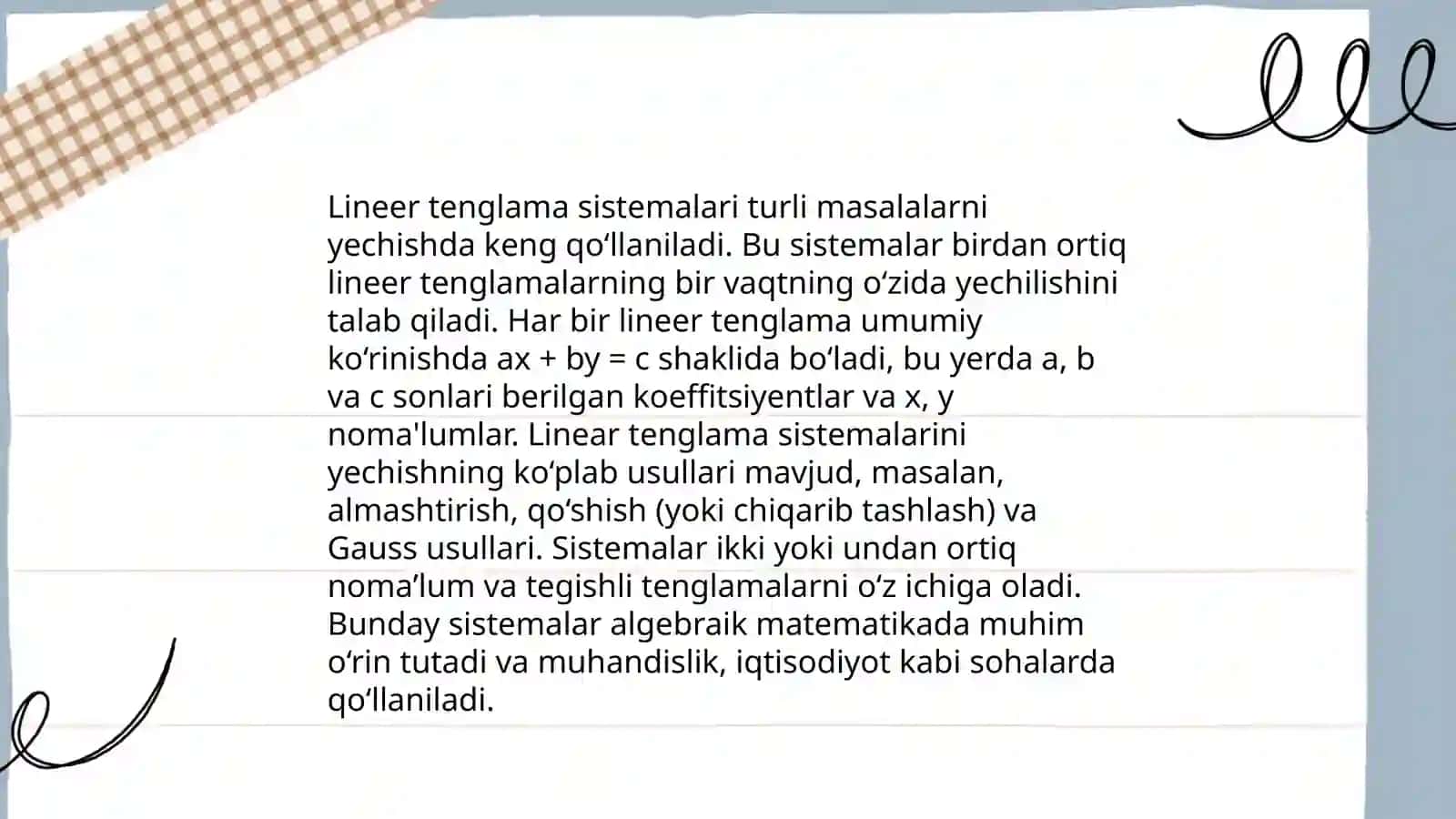Matritsalar ustida amallar 4