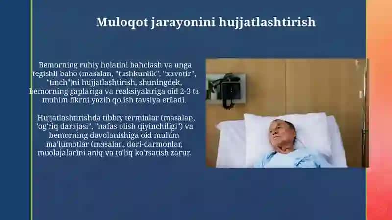 Og'ir va o'layotgan bemorlar bilan muloqotning o'ziga xosligi 4
